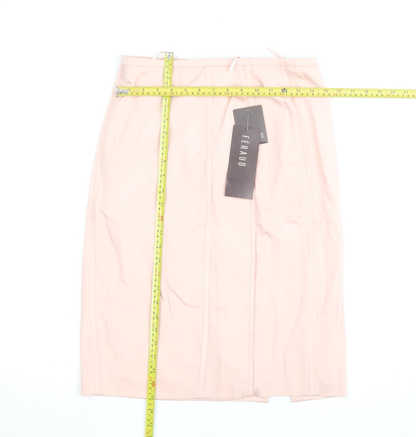 Féraud Women Pink Knee Length Pencil Skirt Size 12 Formal Wear