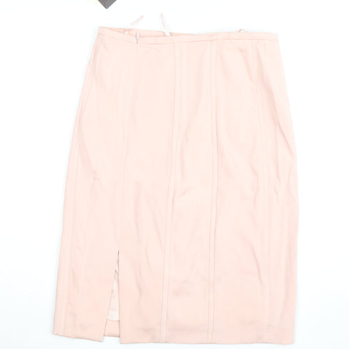 Féraud Women Pink Knee Length Pencil Skirt Size 12 Formal Wear