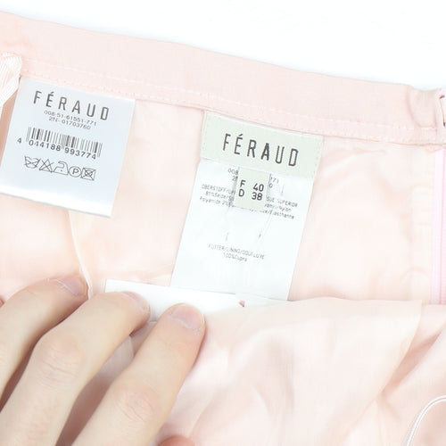 Féraud Women Pink Knee Length Pencil Skirt Size 12 Formal Wear