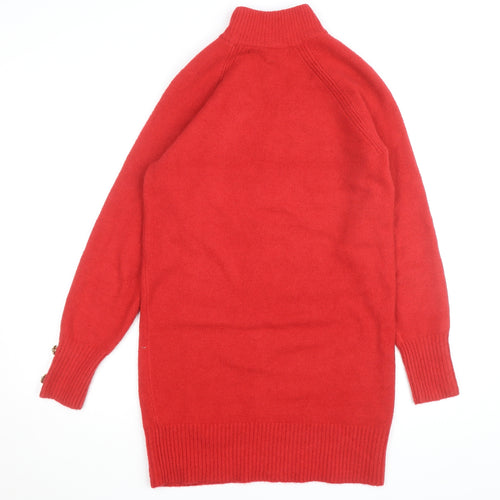 River Island Womens Red High Neck Knit Jumper Size M