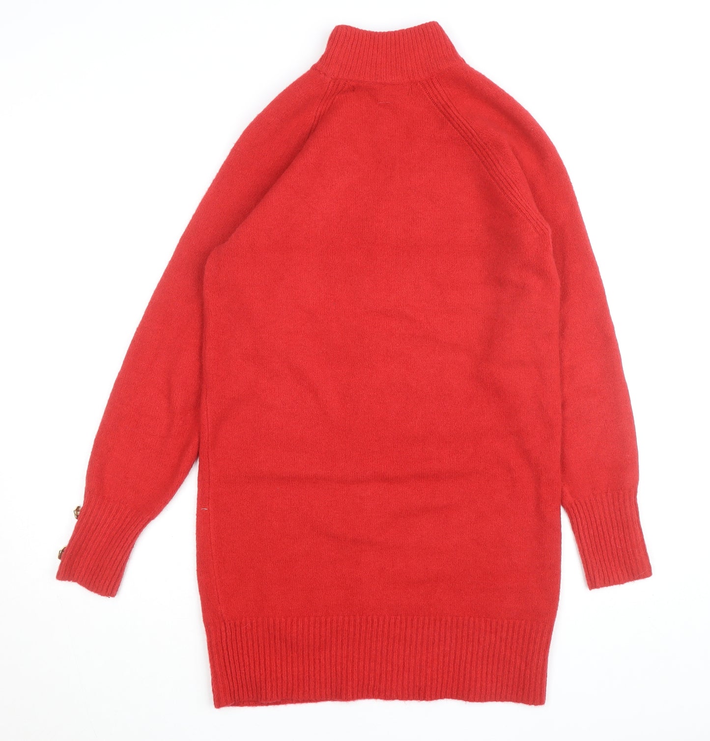 River Island Womens Red High Neck Knit Jumper Size M