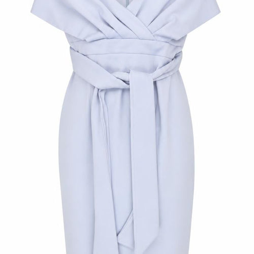 ASOS Women’s Blue Off Shoulder Belted Sheath Dress Size 10