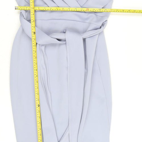 ASOS Women’s Blue Off Shoulder Belted Sheath Dress Size 10