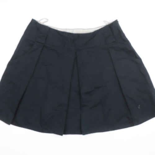 River Island Womens Black Pleated Short Skirt Size 10