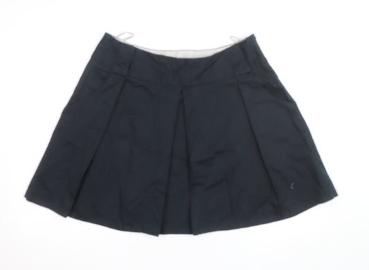 River Island Womens Black Pleated Short Skirt Size 10