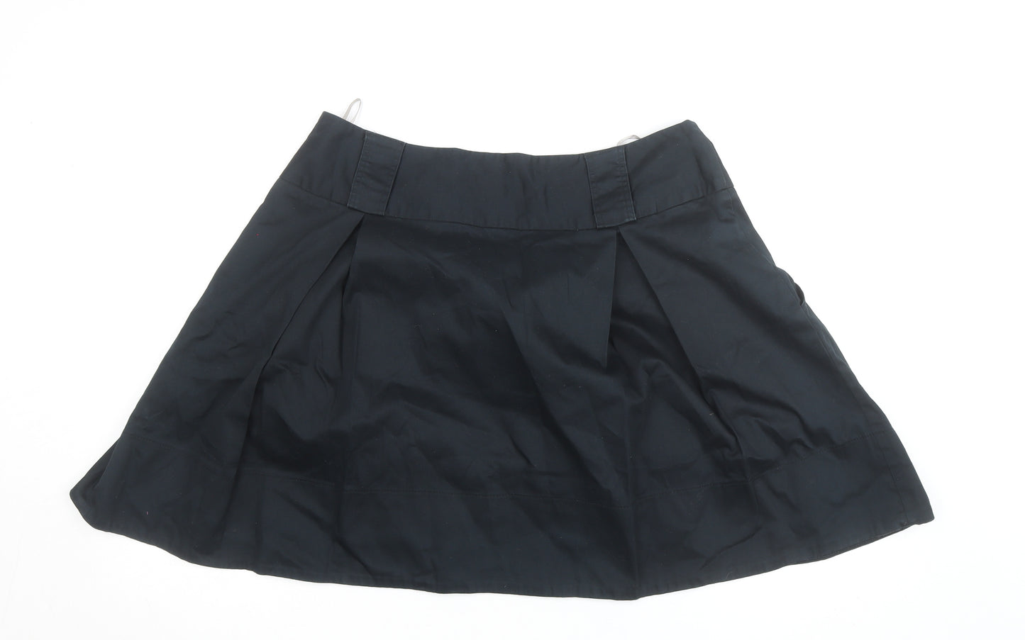 River Island Womens Black Pleated Short Skirt Size 10