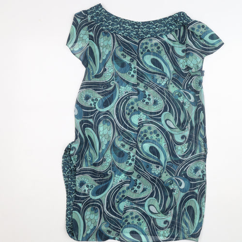 Red Herring Women’s Blue Paisley Tunic Blouse Size 14