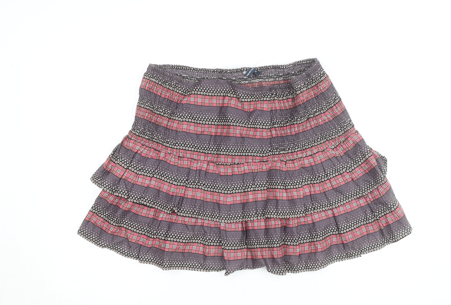 French Connection Women's Multicoloured Cotton Peasant Skirt Size 14