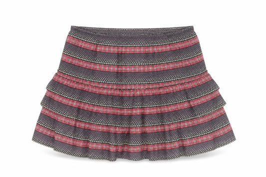 Front view of French Connection Women's Multicoloured Cotton Peasant Skirt, size 14