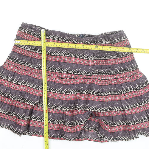 French Connection Women's Multicoloured Cotton Peasant Skirt Size 14
