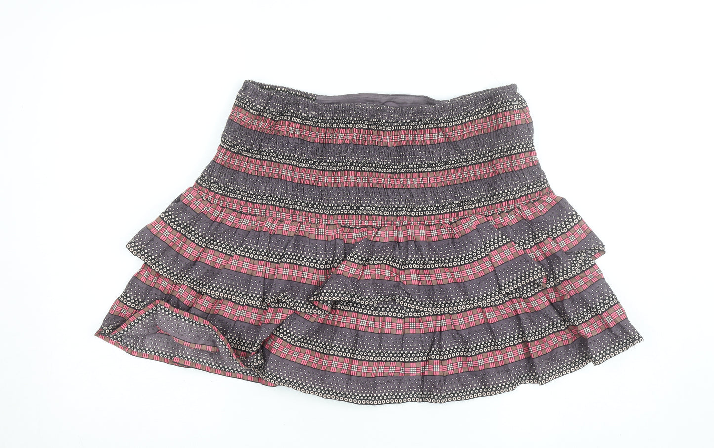 French Connection Women's Multicoloured Cotton Peasant Skirt Size 14