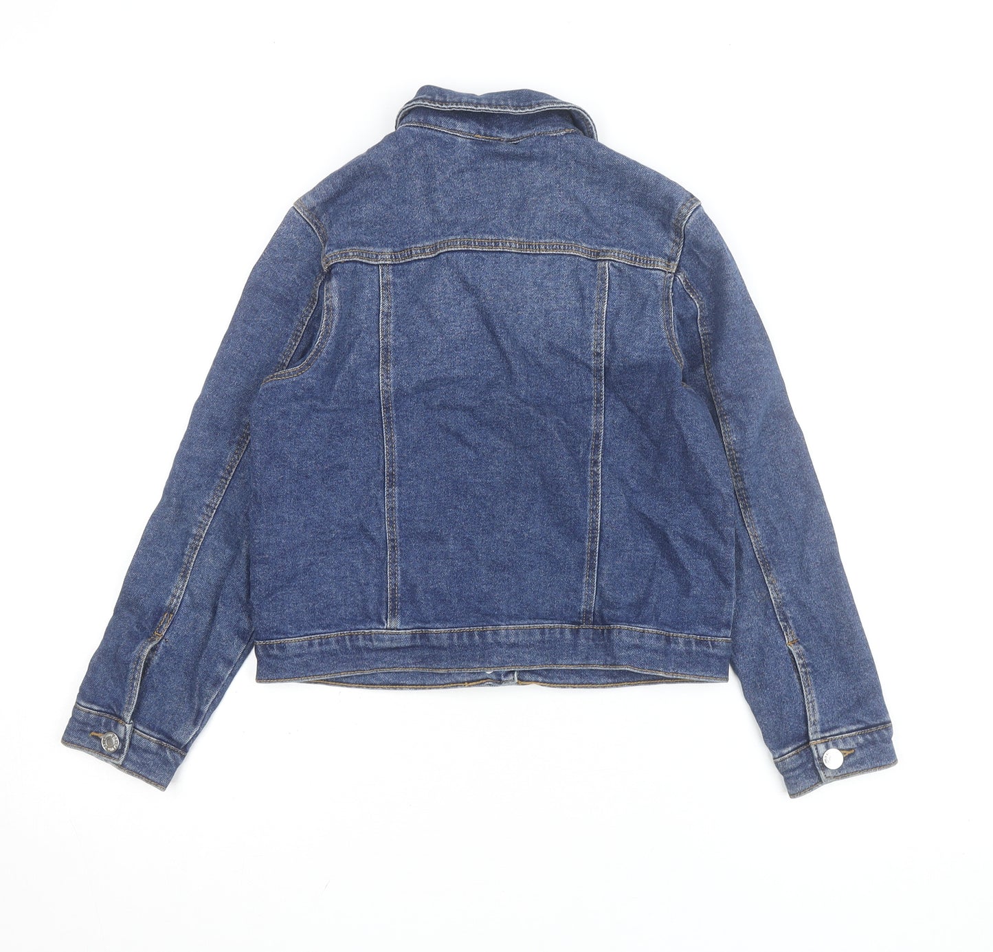 Denim Co Girls Blue Denim Jacket 9-10 Years Button Up Classic Style