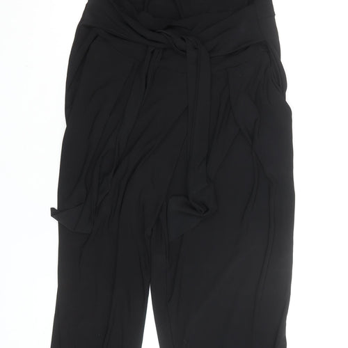 Quiz London Women's Black Belted Jersey Jumpsuit Size 12