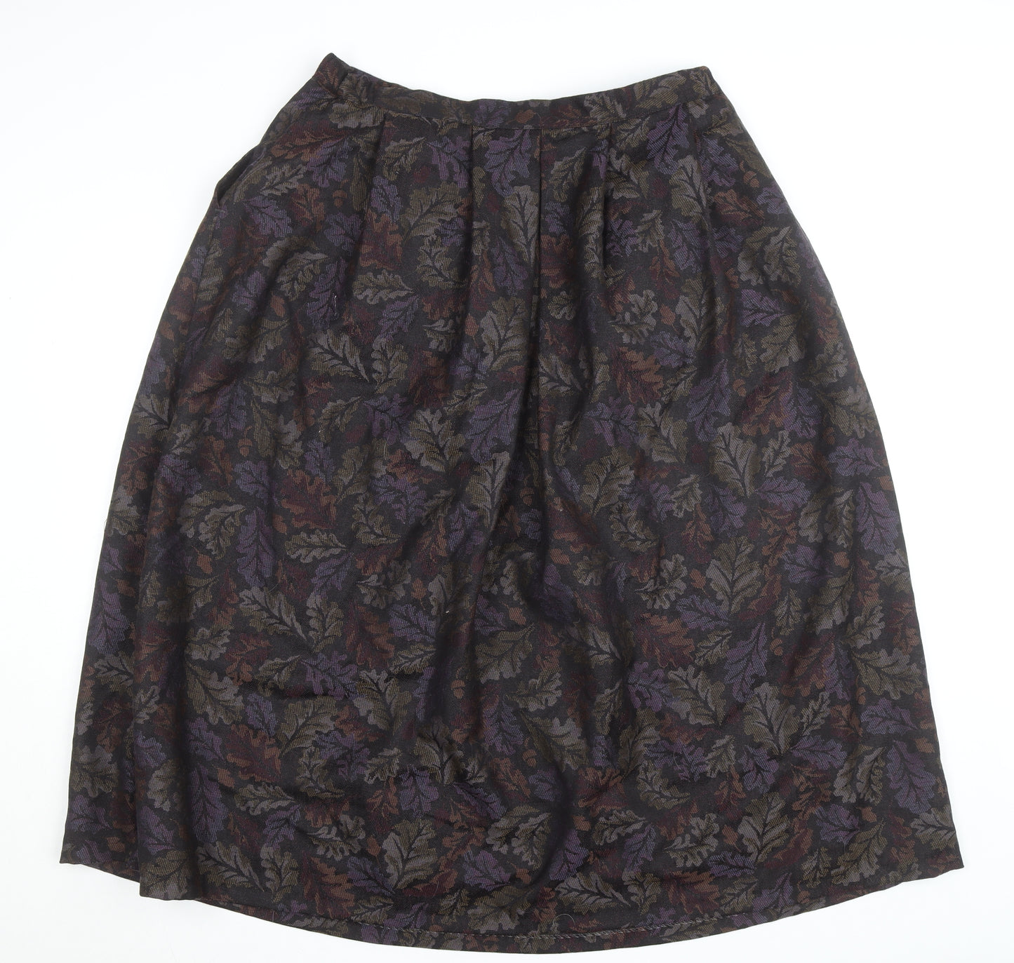 Thistle Mill Women’s Multicoloured Wool A-Line Midi Skirt Size 18