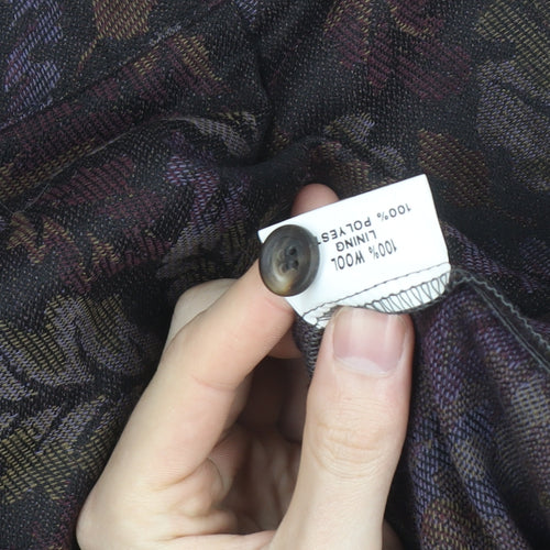 Thistle Mill Women’s Multicoloured Wool A-Line Midi Skirt Size 18