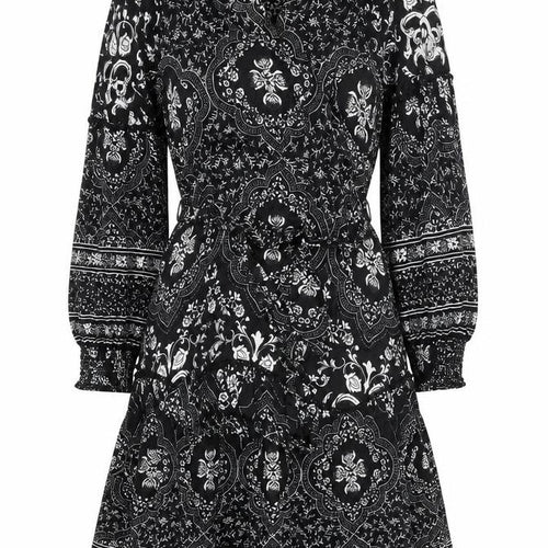 Marks and Spencer Women’s Black Floral Fit & Flare Knee Length Dress Size 6