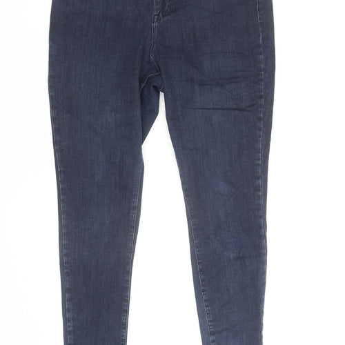 F&F Women's Blue Skinny Jeans UK 14 Denim Stretch Classic Style