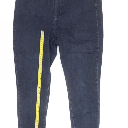 F&F Women's Blue Skinny Jeans UK 14 Denim Stretch Classic Style
