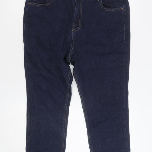 F&F Women Blue Skinny Stretch Denim Jeans Size 14 Regular