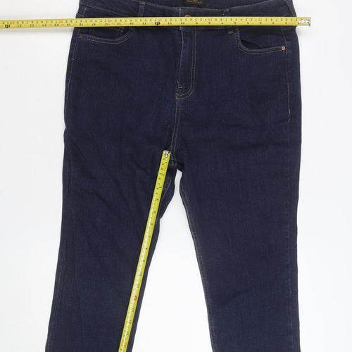 F&F Women Blue Skinny Stretch Denim Jeans Size 14 Regular