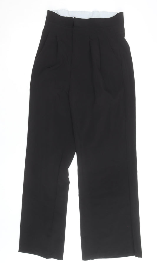 Missyempire Women’s Black High Waist Pleated Dress Trousers Size 10