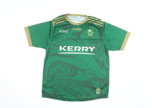 O'Neills Mens Green Kerry LGFA Football Jersey T-Shirt Size M
