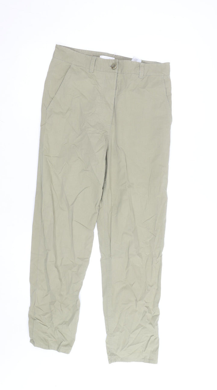 COS Women Beige Chino Trousers Size 10 Regular Fit