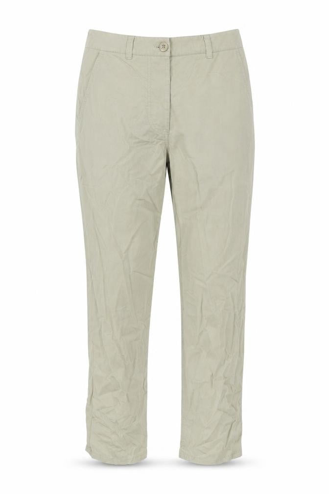 Front view of COS Women Beige Chino Trousers, size 10, Regular Fit