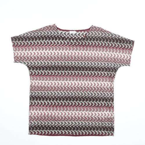 Gerry Weber Women’s Multicoloured Knit Short Sleeve Blouse Size 14