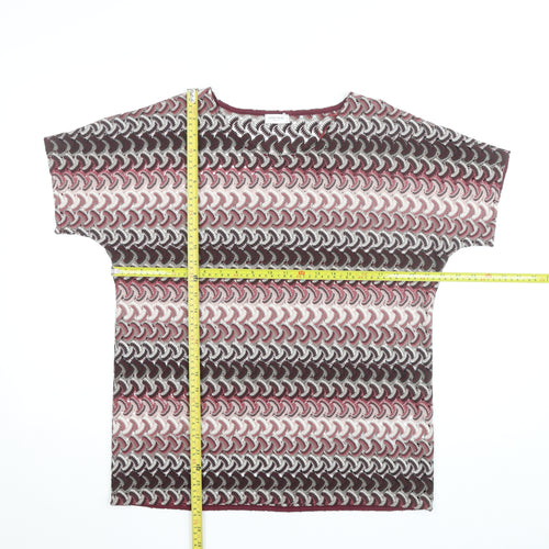Gerry Weber Women’s Multicoloured Knit Short Sleeve Blouse Size 14