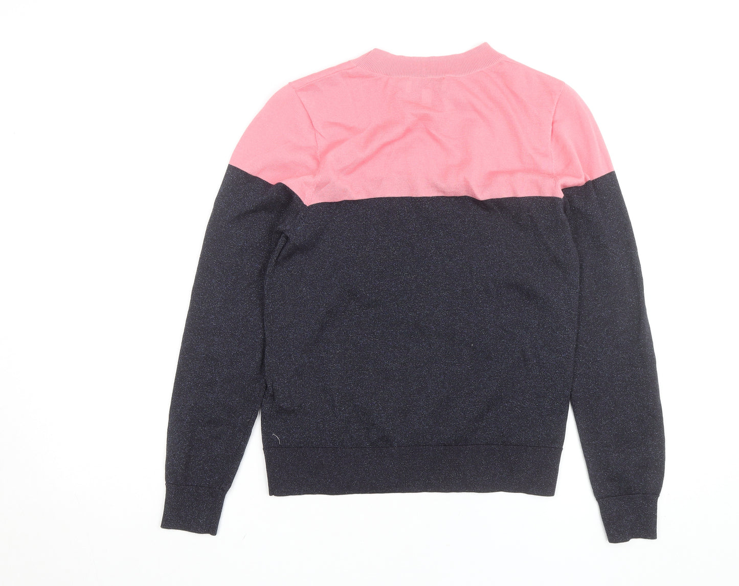 & Other Stories Women’s Pink Blue Knit Colourblock Jumper Size S