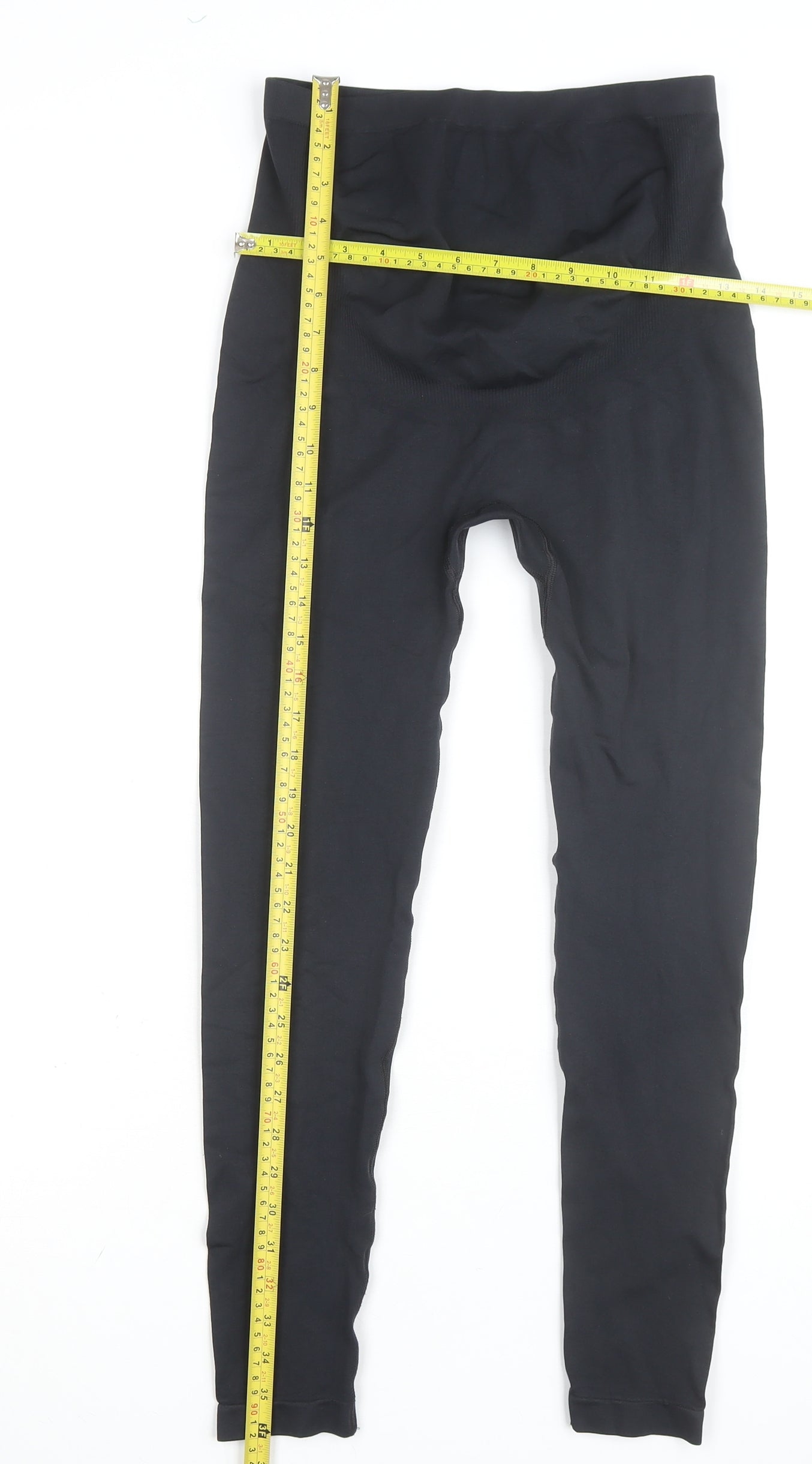 Oysho Women Black Seamless High Waist Sports Leggings Size M