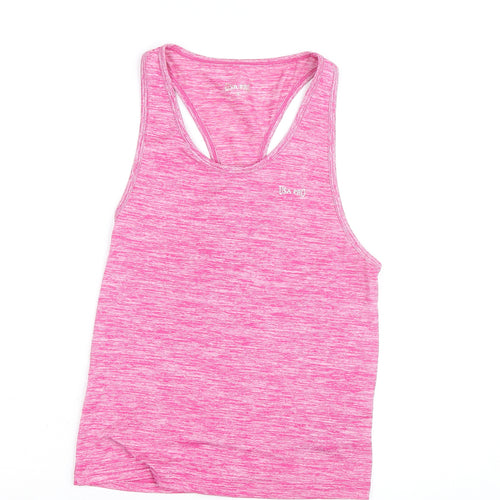 USA Pro Women's Pink Racerback Tank Top Size 8 Slim Fit