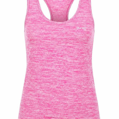 USA Pro Women's Pink Racerback Tank Top Size 8 Slim Fit