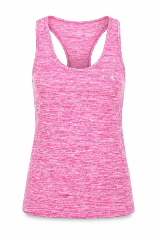 USA Pro Women's Pink Racerback Tank Top Size 8 Slim Fit