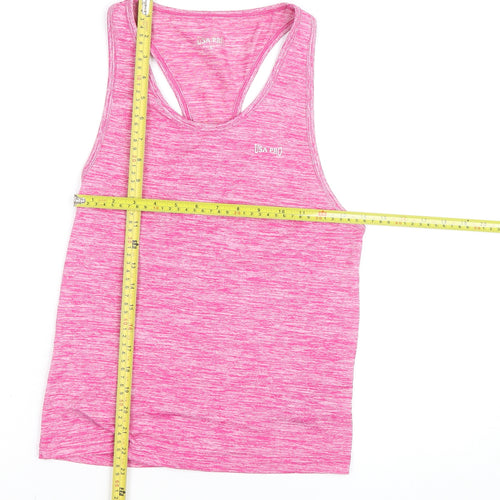 USA Pro Women's Pink Racerback Tank Top Size 8 Slim Fit