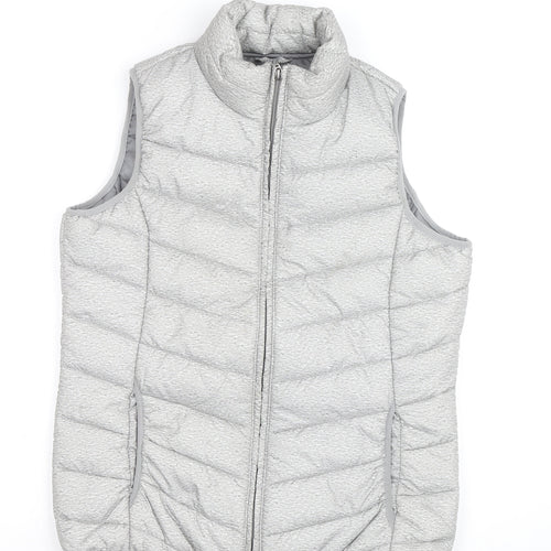 Esmara Women's Grey Puffer Waistcoat Gilet Size 12 Regular Fit