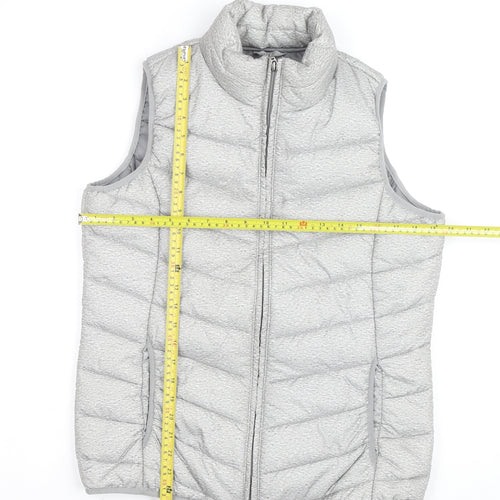Esmara Women's Grey Puffer Waistcoat Gilet Size 12 Regular Fit