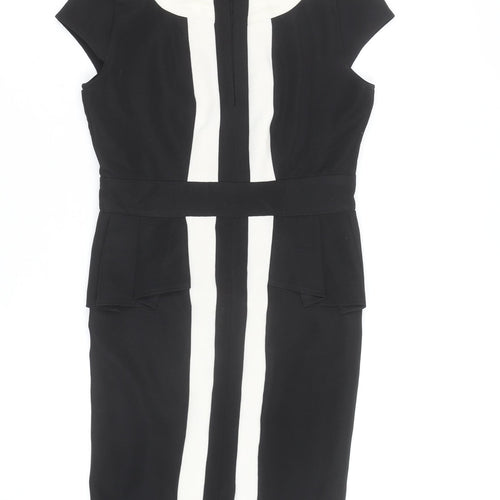 Jade Fashion Boutique Women Black White Size 10 Sheath Dress