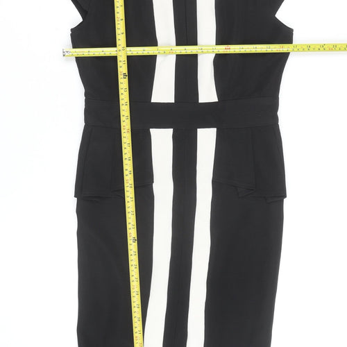 Jade Fashion Boutique Women Black White Size 10 Sheath Dress