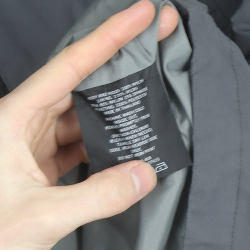 Nautica Men’s Grey Windbreaker Jacket L Regular Fit Water Resistant