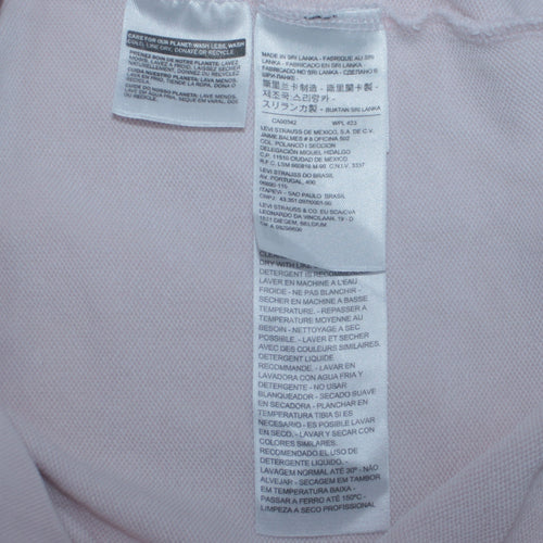 Levi's Womens Pink Pullover Hoodie Medium Relaxed Fit Cotton