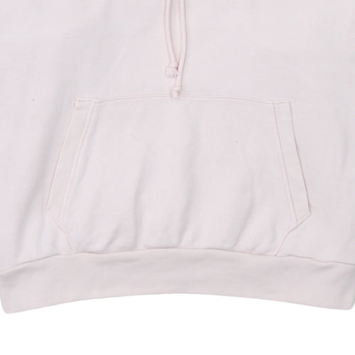 Levi's Womens Pink Pullover Hoodie Medium Relaxed Fit Cotton