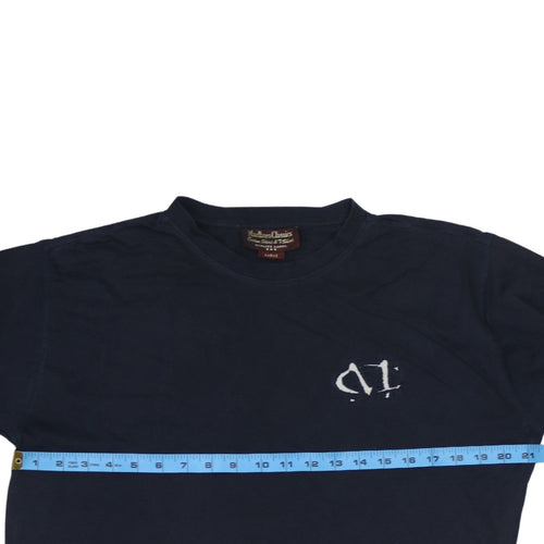 Marlboro Classics Men's Navy Long Sleeve Crew Neck T-Shirt Size L Cotton