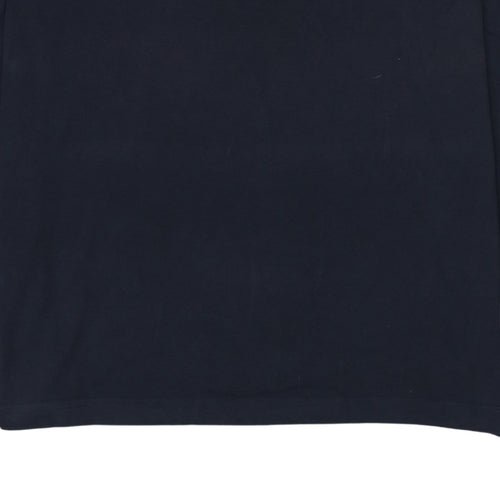 Marlboro Classics Men's Navy Long Sleeve Crew Neck T-Shirt Size L Cotton