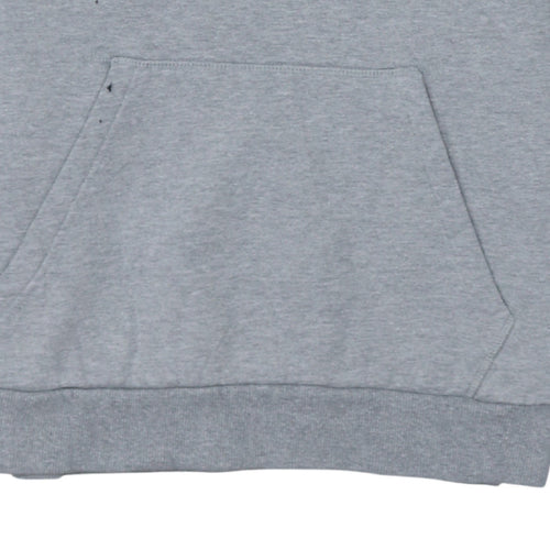 Ellesse Mens Grey Pullover Hoodie M Hooded Embroidered Sports Fleece