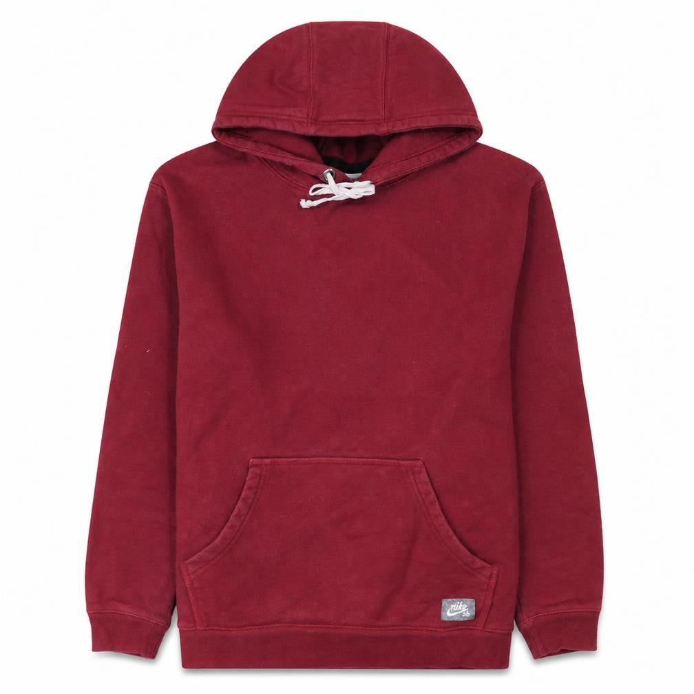 Front view of Nike SB Men's Red Pullover Hoodie M Skateboarding Fleece