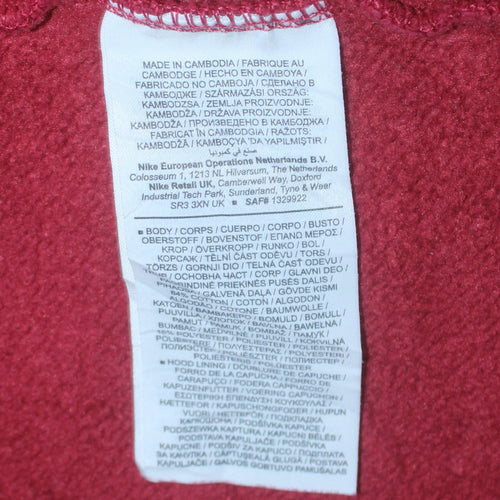 Nike SB Men's Red Pullover Hoodie M Skateboarding Fleece