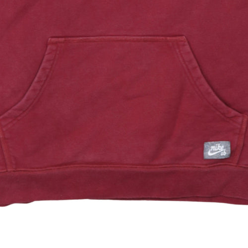 Nike SB Men's Red Pullover Hoodie M Skateboarding Fleece