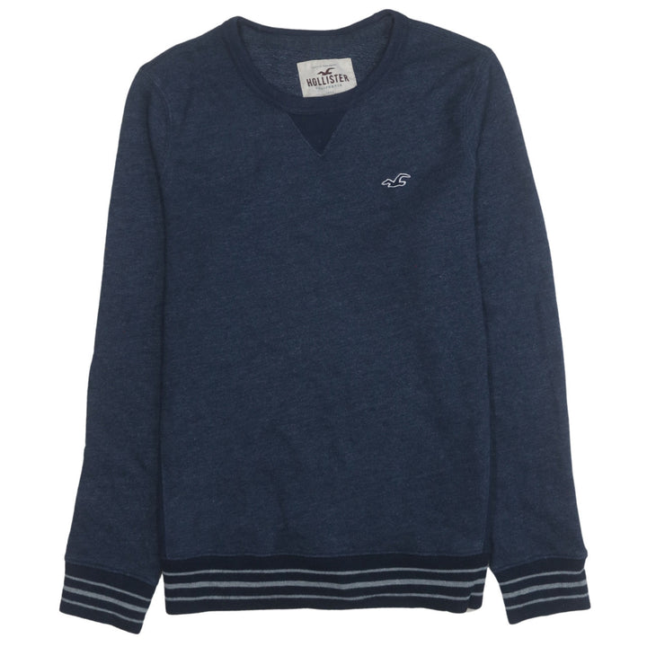 Hollister Mens Blue Crew Neck Pullover Sweatshirt Size S